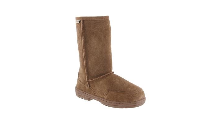 BEARPAW Meadow Suede Sheepskin Boot with Lug Sole - YouTube