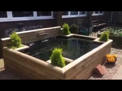 Easy Build Raised Wooden Pond Woodblocx You Raised Wooden Pond Woodblocx, How To Build Raised Garden Pond