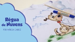 Como fazer pintura de NUVENS bem fácil | Régua de Nuvens para pintura com Canetinhas