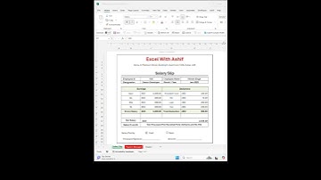 How to Create an Automatic Salary Slip in Excel #excel #windows #exceltricks