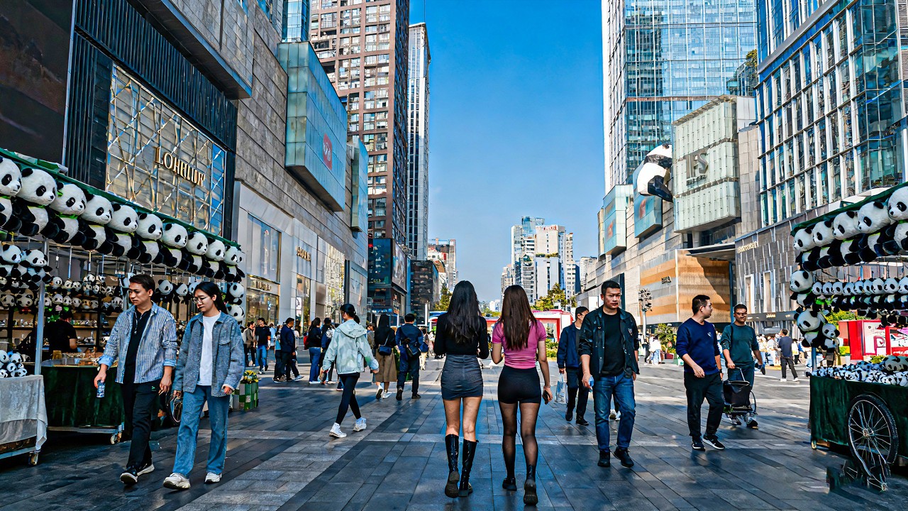 【4K HDR】Chengdu, China | Walking Tour of the City Center - The Most Livable City in China!