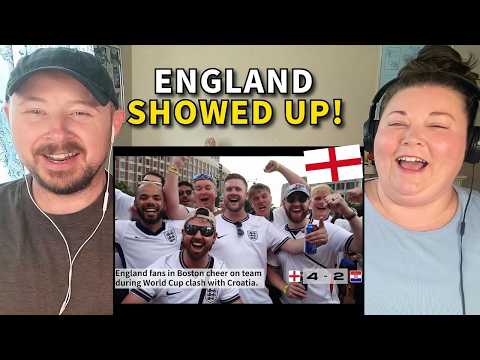 Americans React: England Fans Celebrate Huge Win Over Croatia!