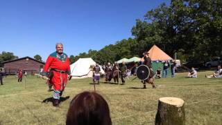 Viking Reenactment Fighting--Sword and Shield