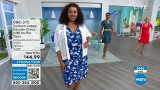 Colleen Lopez Empire Dress with Ruffle Tiers