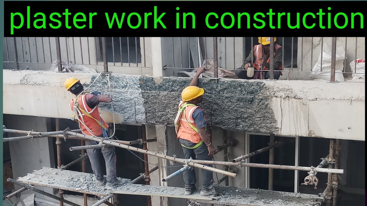 Plaster Work in Construction || Wall Plastering || Plaster Work ...