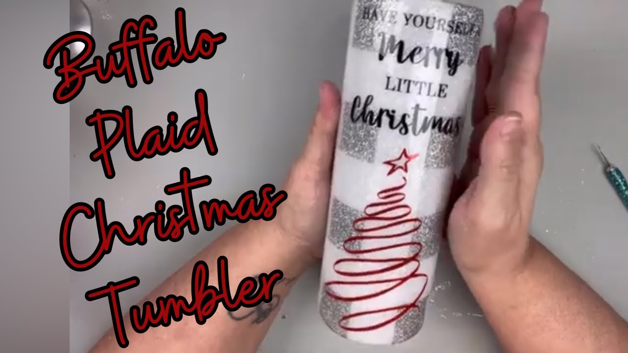 Buffalo Plaid Tumbler / Kids Buffalo Plaid Tumbler / Kids Christmas Cup /  Personalized Kids Christmas Tumbler / Personalized Buffalo Plaid
