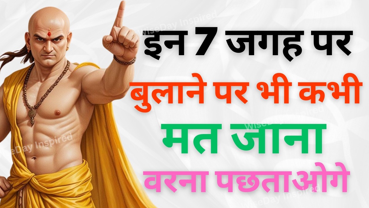 7 जगह बुलाने पर भी मत जाना! | Chanakya Niti in Hindi | WiseDay Inspired