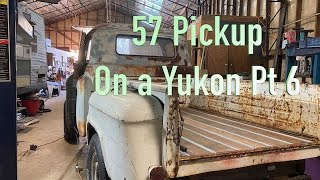 57 Chevy truck on a 2004 Yukon frame build PT6