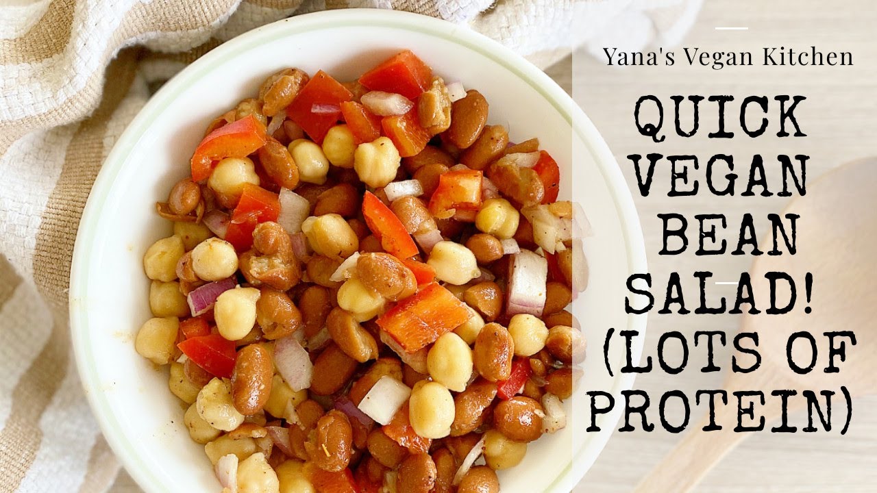 High Protein Vegan Meal Quick and Easy Bean Salad! YouTube