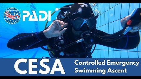 HOW TO perform a CONTROLLED EMERGENCY SWIMMING ASCENT (CESA) | PADI SCUBA SKILLS