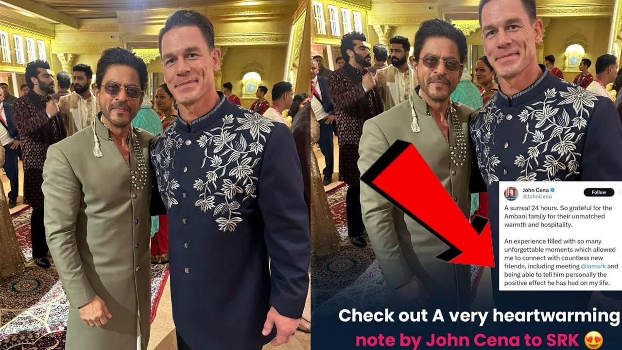 John Cena with Shahrukh Khan and wedding Anand Ambani 