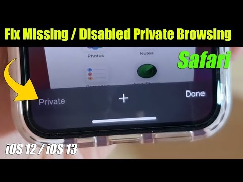 How to Fix Missing / Disabled Safari Private Browsing Button on iPhone / iPad | iOS 12 / iOS 13