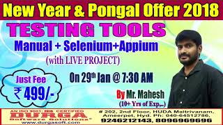Testing Tools by Mr. Mahesh Demo On 29th Jan @7:30AM At Maitrivanam(HYD) - Offline Batch screenshot 5