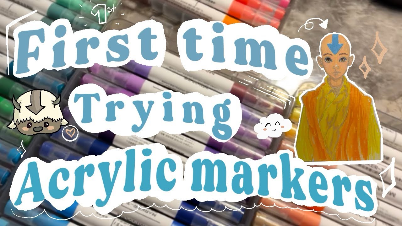 First time trying my acrylic markers ! Are they worth it? - YouTube