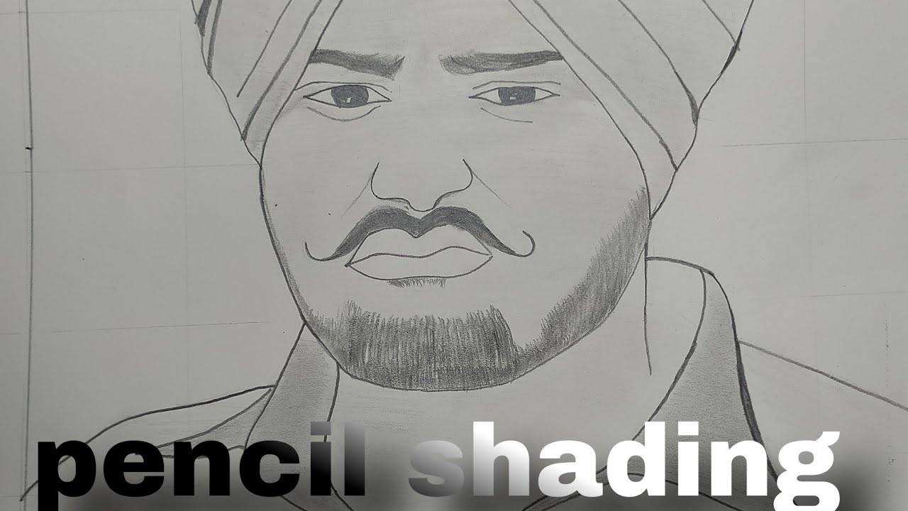 Sidhu moose wala pencil shading drawing Art by Mr.kamesh artist