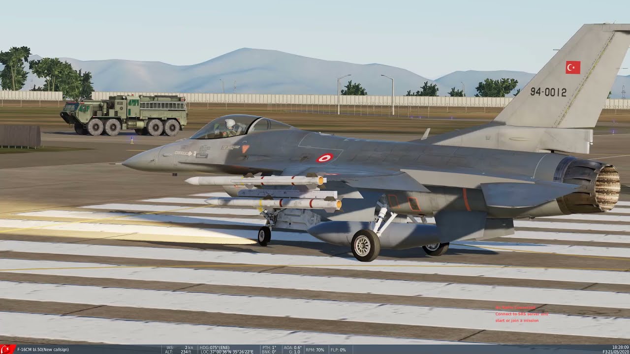 DCS F-16 suriye basit bir egitim uçuşu
