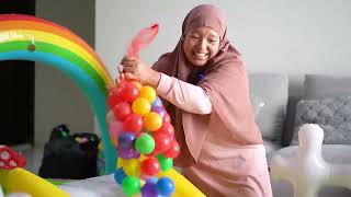 MOTHER MADE A BALL POOL FOR ARACELLI 🥰
