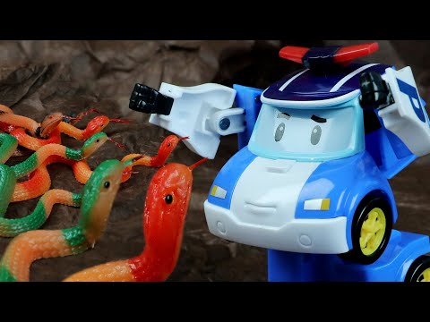 Tracky and Snake Hole | <strong>POLI</strong> in <strong>Real</strong> Life | Toy For Kids | Cartoon for Children | Robocar <strong>POLI</strong> TV