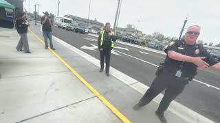 Puyallup Police Chief tries to coerce signature gatherer to move.