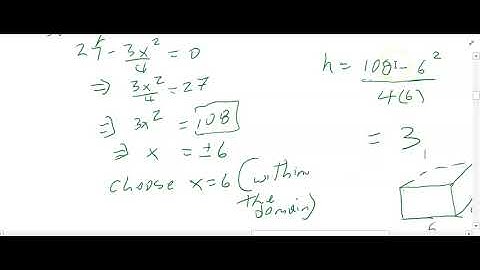Calculus 1 Optimization 4.7 Part 1a