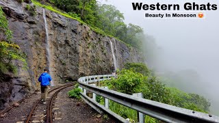 Western Ghats Beauty 😍 In Monsoon Season | Beautiful Maharashtra In Monsoon | Sahyadri Mountain's