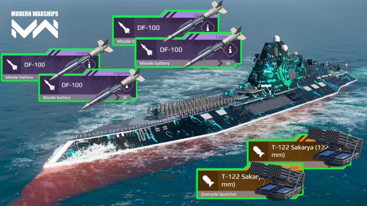 USS NEW HAMPSHIRE - With 4x DF-100 & T-122 Sakarya 🔥 Still brutal battleship 😎 - modern warships 