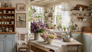 Cozy Spring Cottage Kitchen Ideas with Vintage Charm, Soft Pastel Colors & Warm Farmhouse Decor