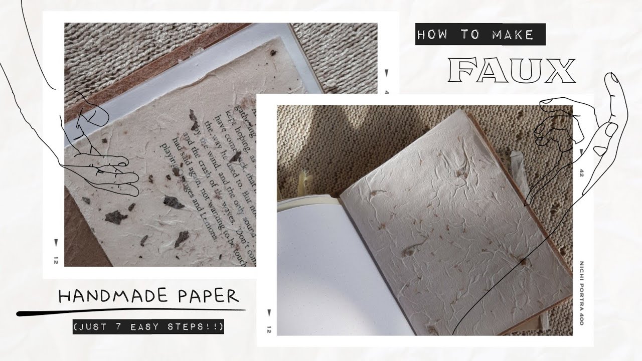 Make a Faux Handmade Paper in 7 Easy Steps! (ep.2 of things to DIY for