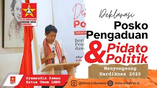 Deklarasi Posko Pengaduan dan Pidado Politik Ketua Umum LMND dalam Menyongsong Hardiknas 2025