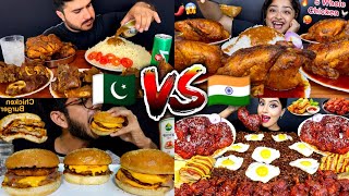 ASMR Mukbang Challenge: 🇵🇰 Pakistani VS 🇮🇳 Indian | Satisfying Eating Compilation 🔥🍗🍜