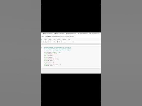 difference between pop and remove in python... - YouTube
