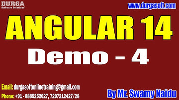 ANGULAR 14 tutorials || Demo - 4 || by Mr. Swamy Naidu On 02-01-2023 @9AM IST