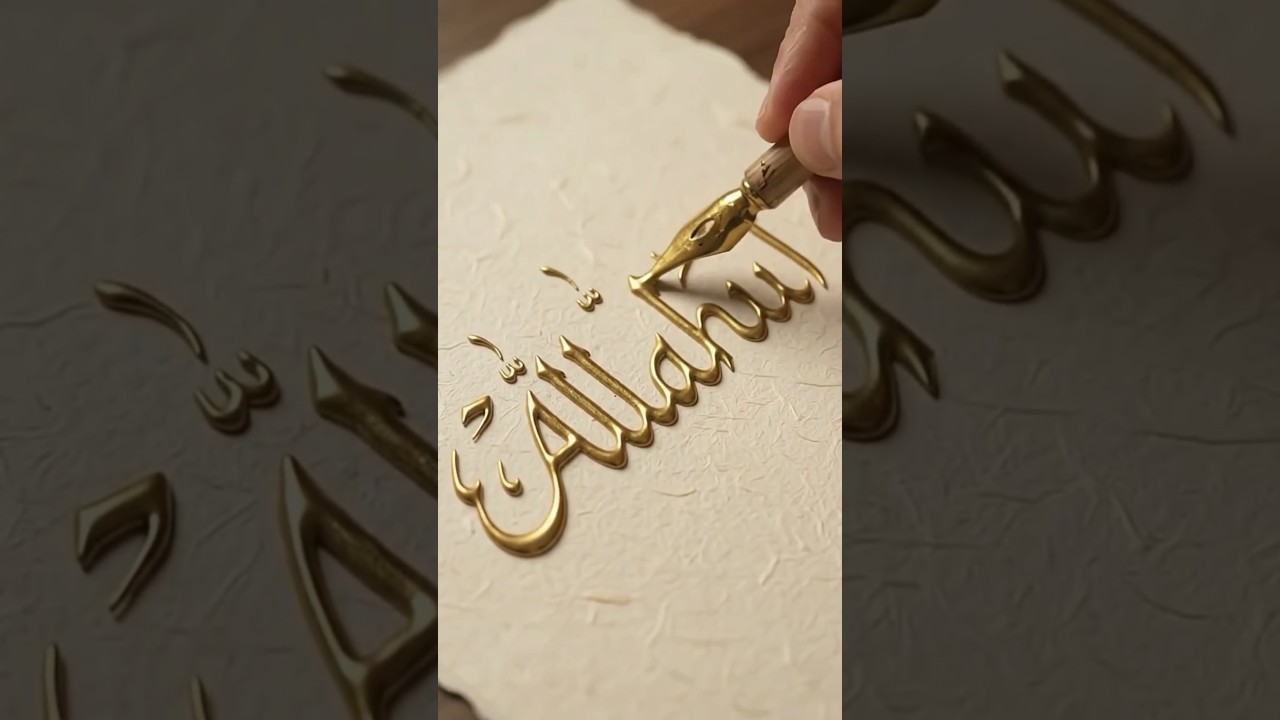 Allahu Akbar Calligraphy | Beautiful Islamic Calligraphy | Allahu Akbar Writing ✨