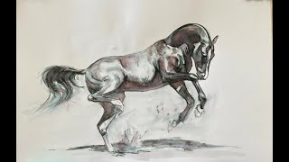 Sketching a horse with a fountain pen | What does it really mean to be a 'self-taught' artist?