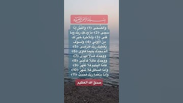 والضحى وليل إذا سجى 💙⚘❤حالات واتس اب قرآن كريم بصوت جميل ⚘Quran