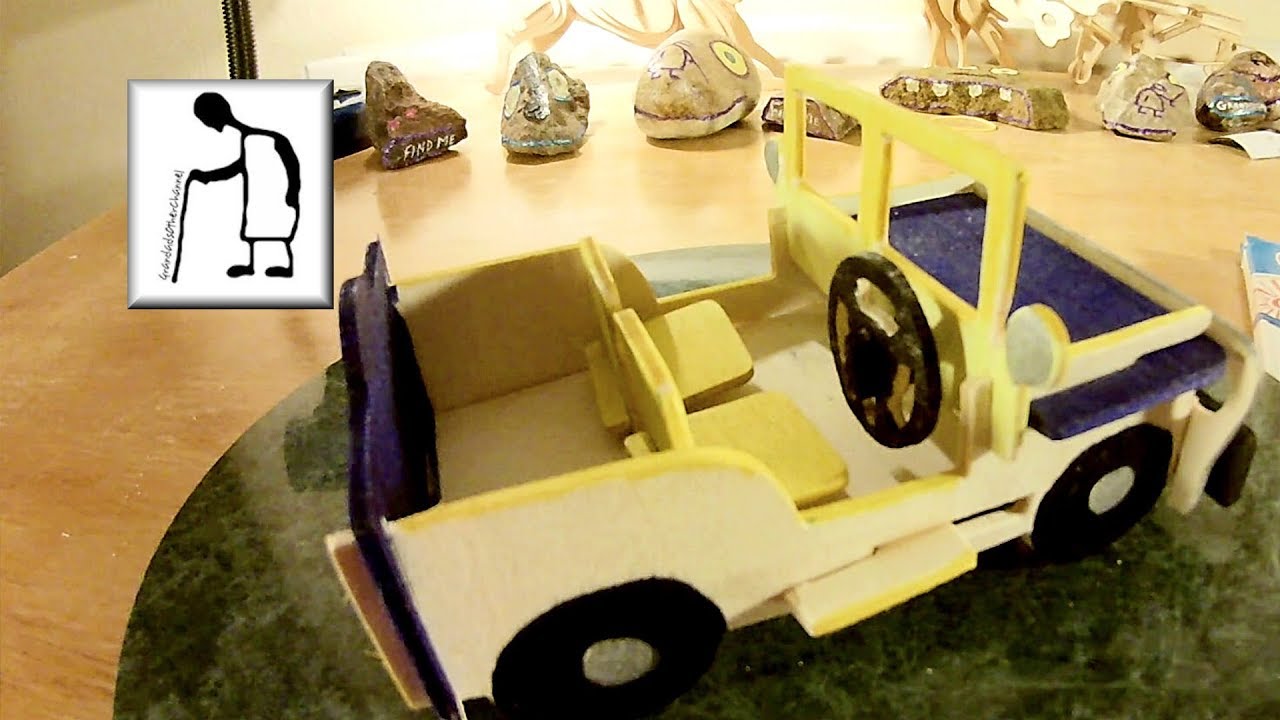 3D Wooden Puzzle Jeep Kids Stuff assembly