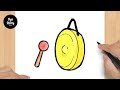 #682 How to Draw a Gong - Easy Drawing Tutorial