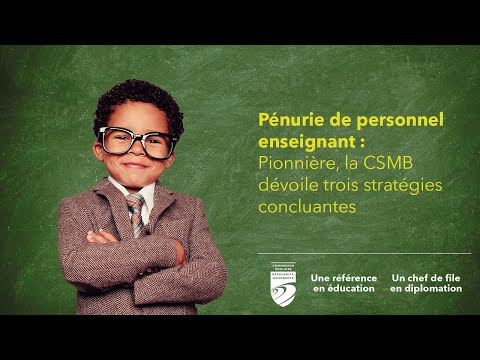 Pénurie de personnel enseignant : Pionnière, la CSMB dévoile trois stratégies concluantes