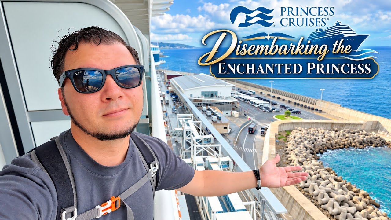 Disembarking the Enchanted Princess out of Civitavecchia, Italy. My journey home