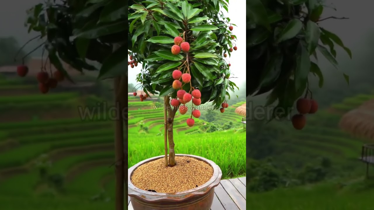 **"Potted Lychee Success! Harvesting Homegrown Lychee from a Container"**  