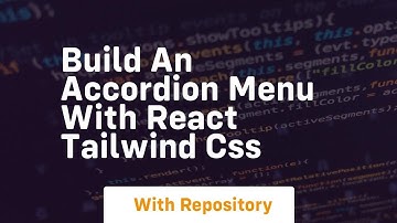 build an accordion menu with react tailwind css
