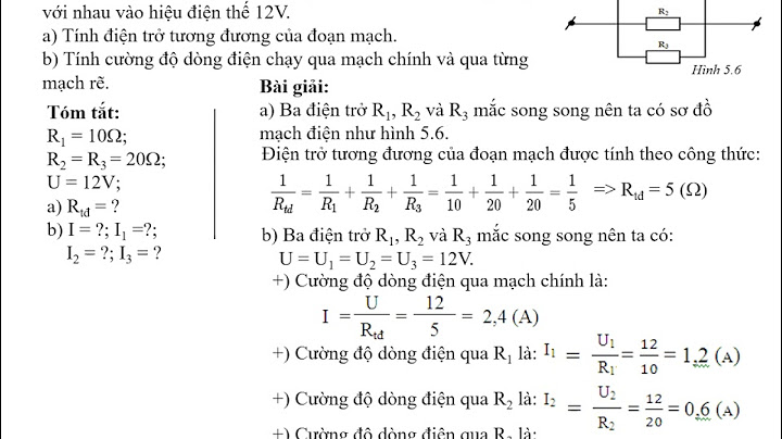 Bài 5 trang 10 sách bài tập vật lí 9