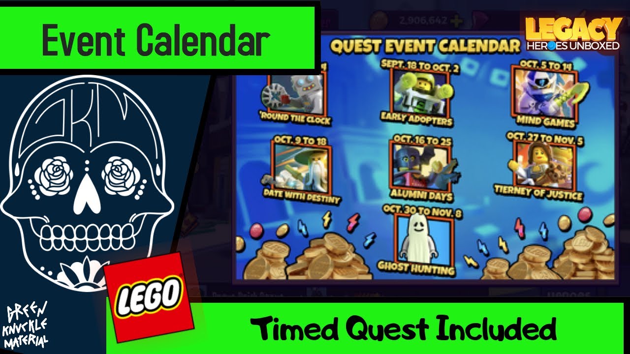 Lego Legacy Heroes Unboxed: Event Calendar - YouTube