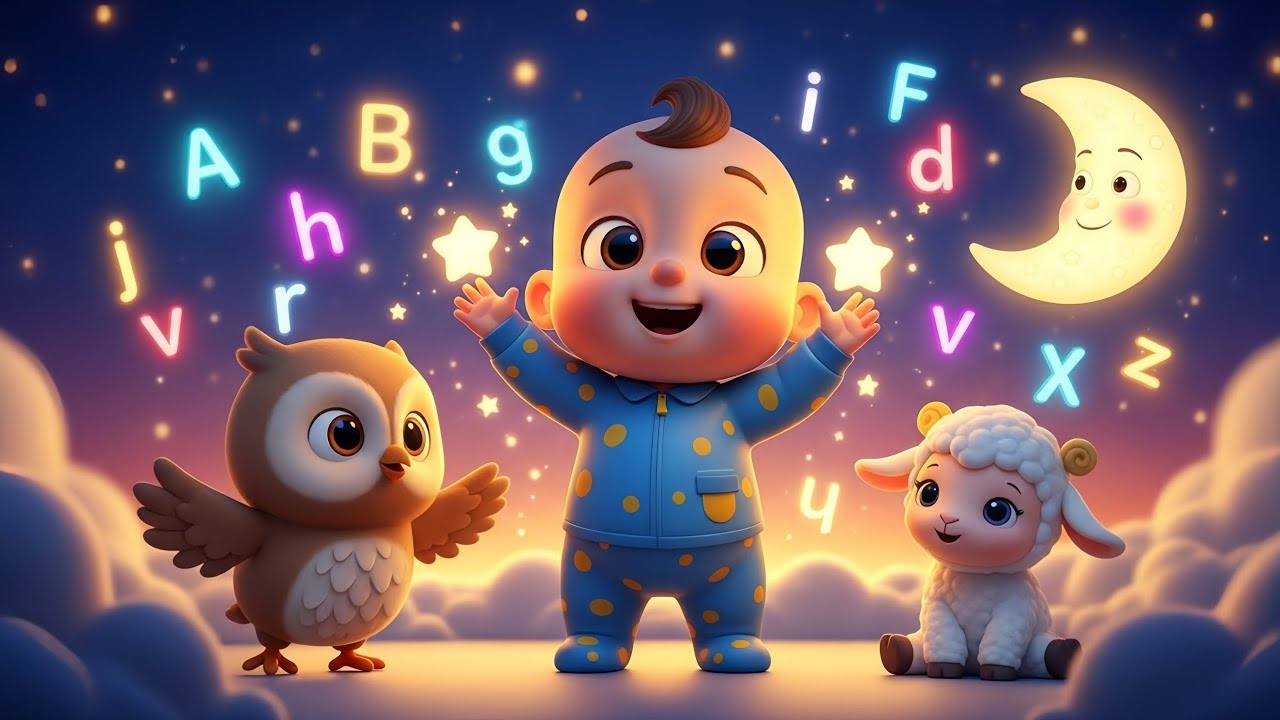 Twinkle Star Learning Song | Gentle ABC & Bedtime Music for Kids | Fun 3D animated baby rhyme 