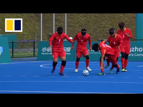 Chinese men’s blind football team play through disability to show love of beautiful game