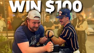 ARMWRESTLING CHALLENGE: Testing My Strength Against Strangers For $100