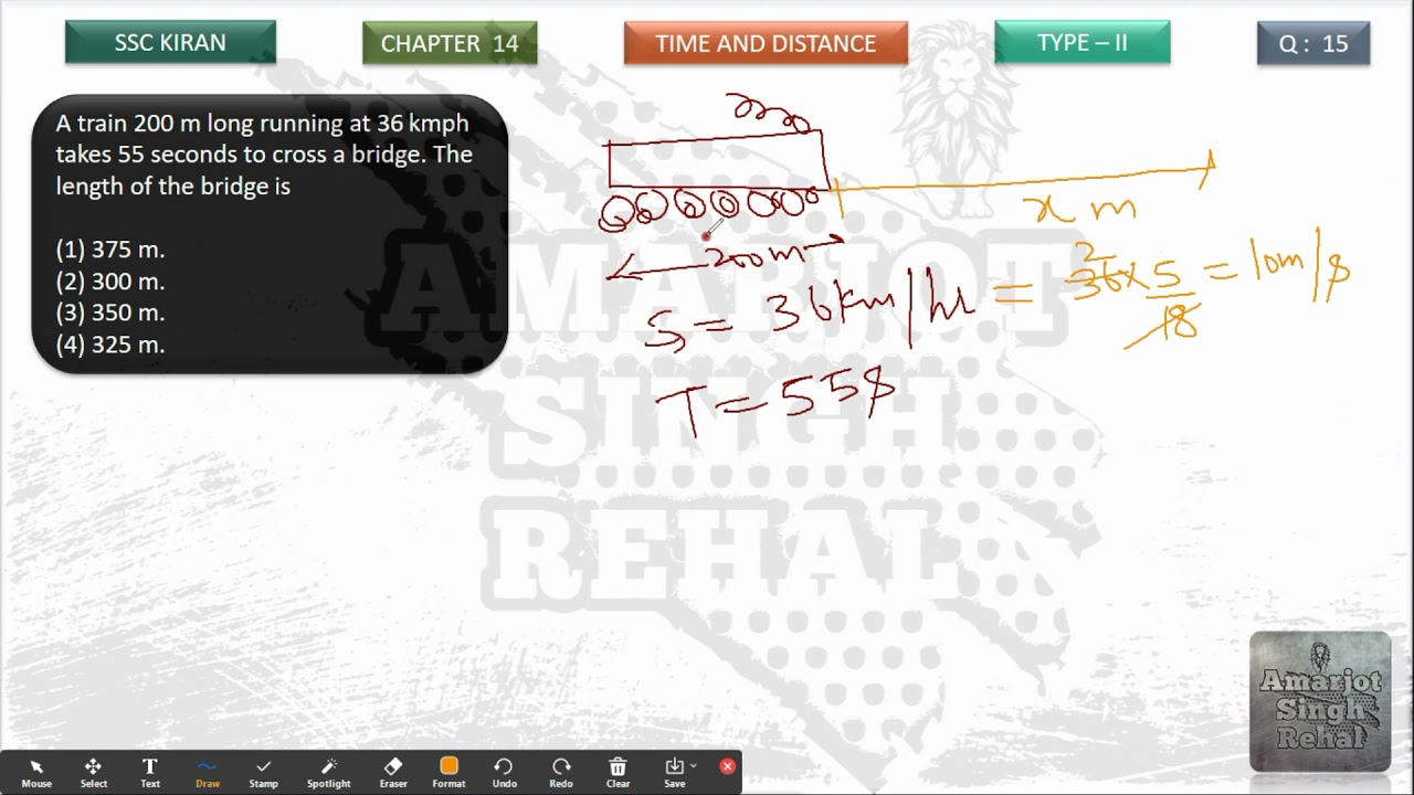 A train 200 m long running at 36 kmph takes 55 seconds to cross a bridge. The length of the bridge