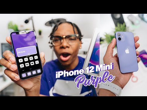  NEW  Purple iPhone 12 Mini Unboxing   iOS 14 Homescreen Setup With Me