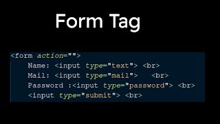 Form tag | Html Tutorial Part 6