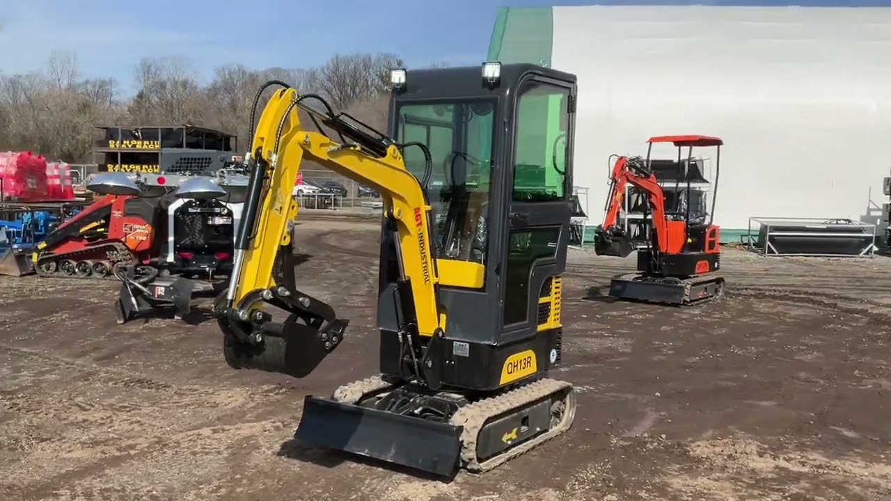 New 2023 AGT Industrial QH13R RATO 1-ton Mini Excavator Enclosed Cab | Repocast